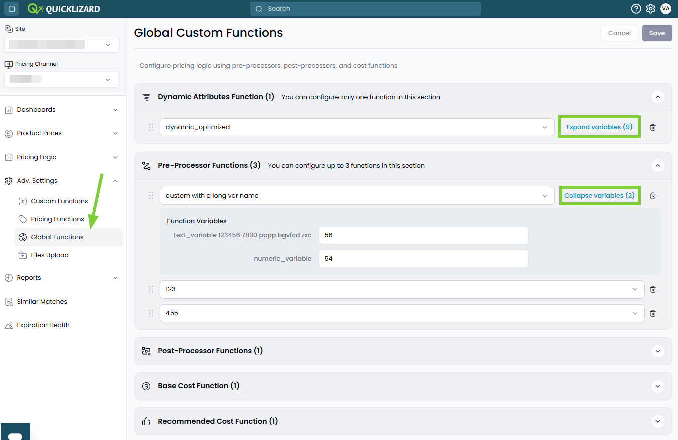 Global Custom Functions